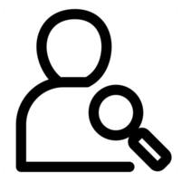 Search User and profile in black color vector