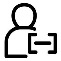 User and account concept icon in black color vector