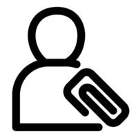 Link User and profile in black color vector