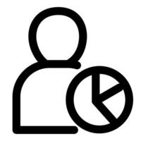 User Statistics and profile in black color vector