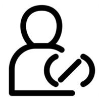 User and identity in black color vector
