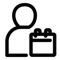 User Calendar and profile in black color vector