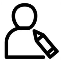 Edit User and profile in black color vector