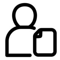 User File and profile in black color vector