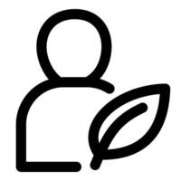 User and profile icon in black color vector