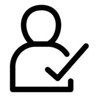 Right User and profile in black color vector