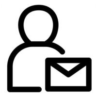 User Message and profile in black color vector