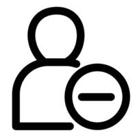 Remove User and profile in black color vector