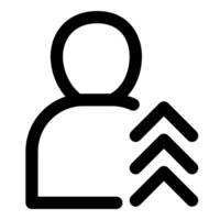 User and profile concept icon in black color vector