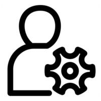 User Setting and profile in black color vector