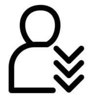 User and profile concept in black color vector