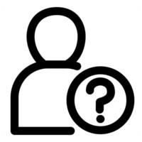 User Query and profile in black color vector