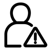 Alert User and profile in black color vector