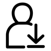 Download User and profile in black color vector