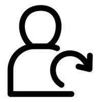 Refresh User and profile in black color vector