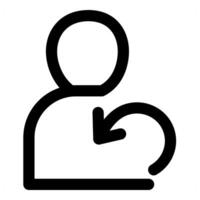 Refresh User and profile icon in black color vector