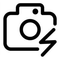 Camera Power icon concept in black color vector