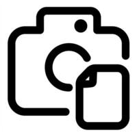 Camera File icon concept in black color vector