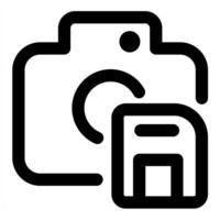 Camera Drive icon concept in black color vector