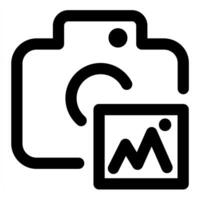 Camera Image icon concept in black color vector
