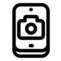 Mobile Camera icon in black color vector