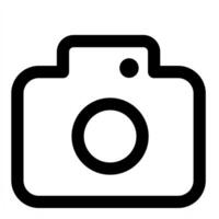 Camera and videography icon concept in black color vector