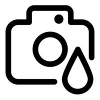 Camera and photo icon concept in black color vector