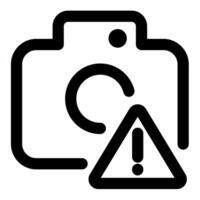 Alert Camera icon concept in black color vector