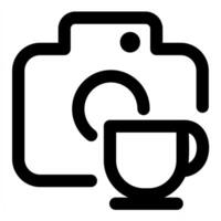 Camera concept icon in black color vector