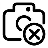 Wrong Camera icon concept in black color vector