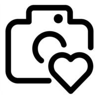 Favorite Camera icon concept in black color vector