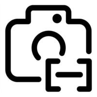 Camera and picture in black color vector