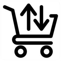 Cart Sync and refresh icon concept in black color vector