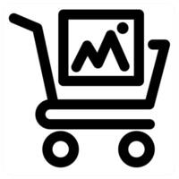 Cart Image and image in black color vector