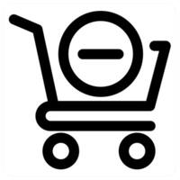Remove Cart and remove in black color vector