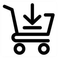 Download Cart and ecommerce in black color vector