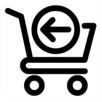 Receive Cart and receive in black color vector
