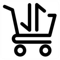 Cart Sync and refresh in black color vector