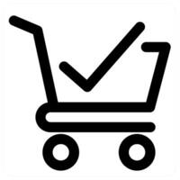 Approve Cart and approve in black color vector