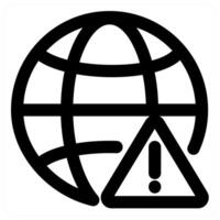 Alert Global and notification in black color vector