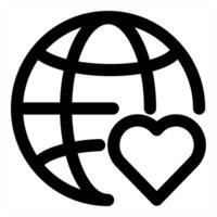Favorite Global and globe in black color vector