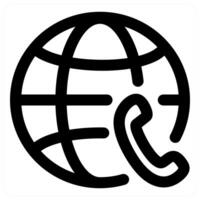Global Call and call in black color vector