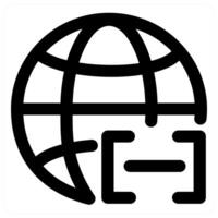 Global and international icon concept in black color vector