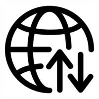 Global Sync and connectivity icon concept in black color vector