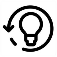Innovation and idea concept in black color vector