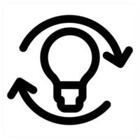 Idea and creativity icon in black color vector