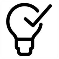 Right Idea and innovation in black color vector