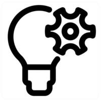 Idea Setting and innovation in black color vector