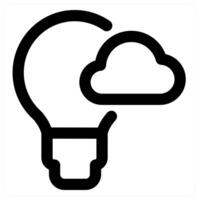 Cloud Idea and innovation in black color vector