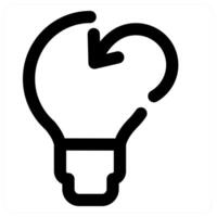 Refresh Idea and idea in black color vector